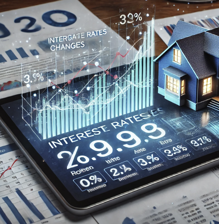 금리 변화와 부동산 시장에 관련된 사진