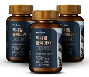 퍼펙토 맥시멈 블랙마카, 120정, 3개