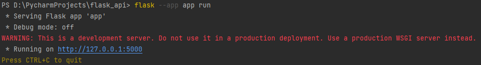 flask --app app run