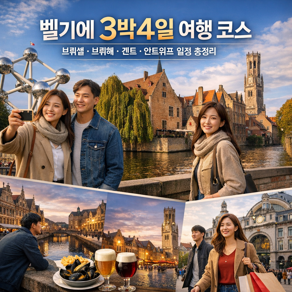 벨기에 3박4일 여행 코스 브뤼셀 브뤼헤 겐트 안트워프 일정 총정리