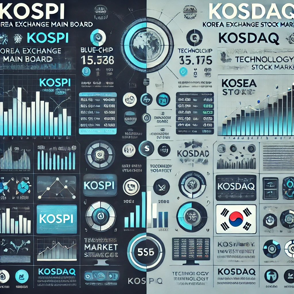 유가증권시장과 코스닥 사진