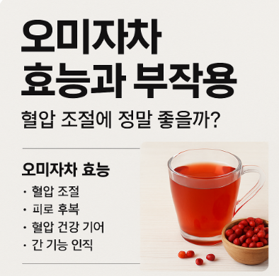 오미자차 효능과 부작용, 혈압 조절에 정말 좋을까?