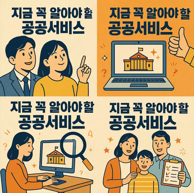 지금 꼭 알아야 할 공공서비스 (가정, 청년, 노년층) 관련 사진