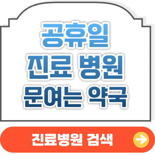 공휴일 진료 병원, 토요일 일요일 약국 검색