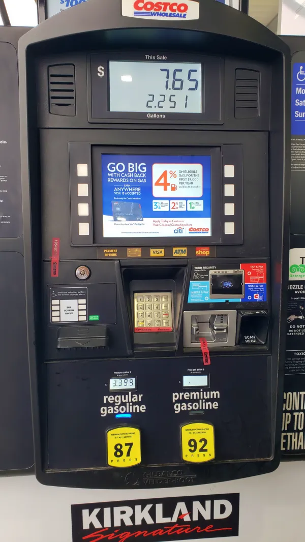 Costco Gas Pump