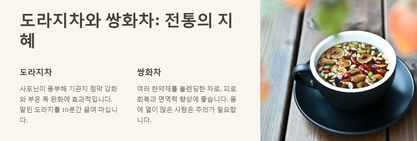 기침 가래에 좋은 차