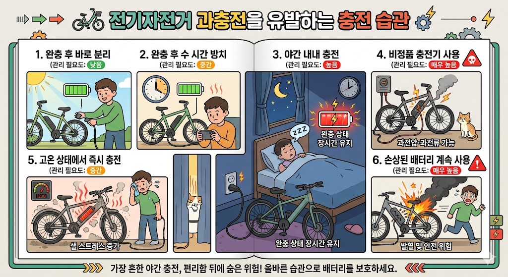 전기자전거 과충전 유발 습관