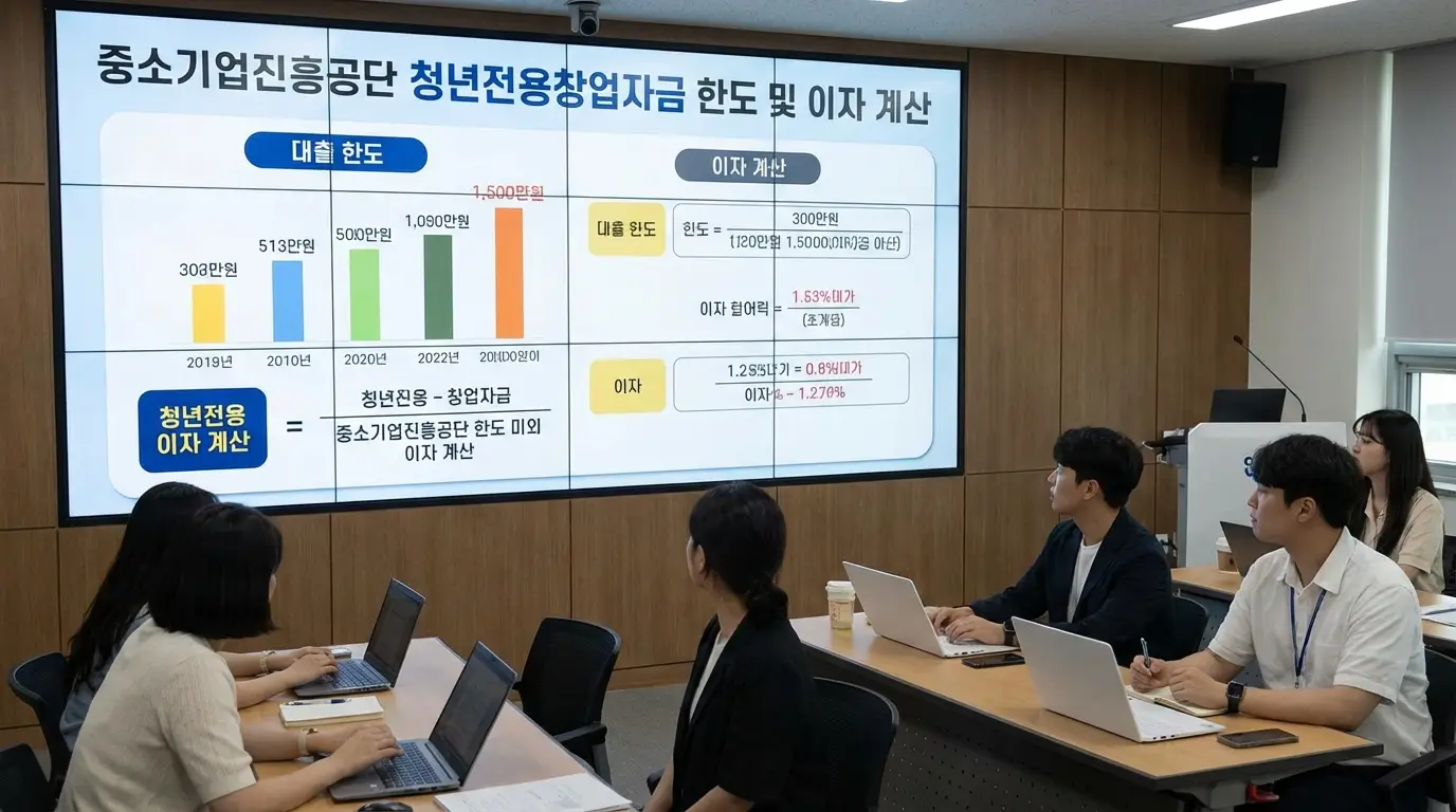중소기업 진흥 공단 청년 전용 창업 자금 한도 및 이자 계산