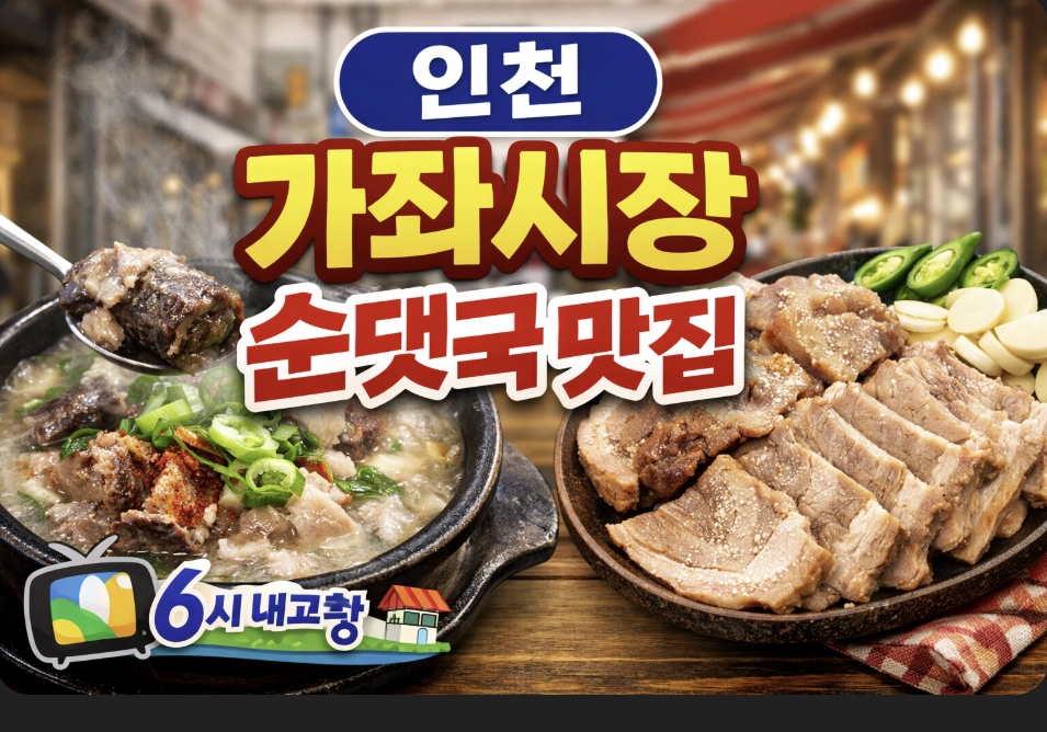 인천 가좌시장 순댓국 맛집 ❘ 6시 내고향 방송 나온 가좌순대국