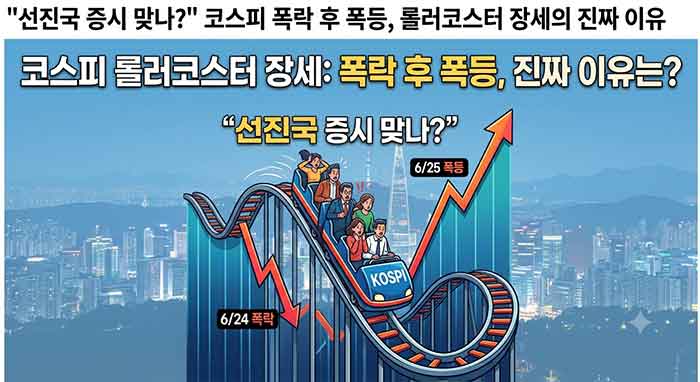 코스피 폭락후 폭등을 로럴코스트로 표현.