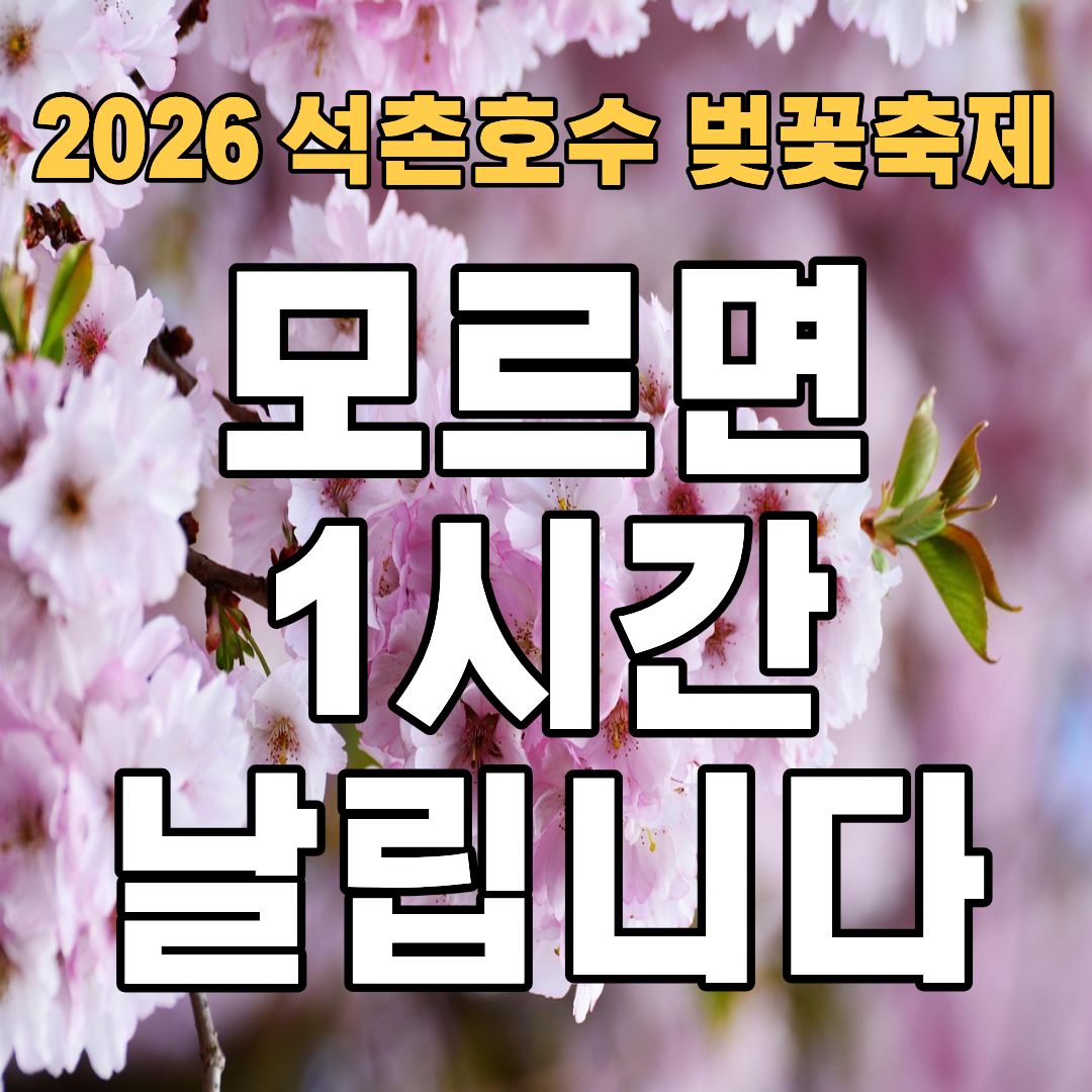 석촌호수 벚꽃축제 일정 주차장 가는길 개화시기 총정리