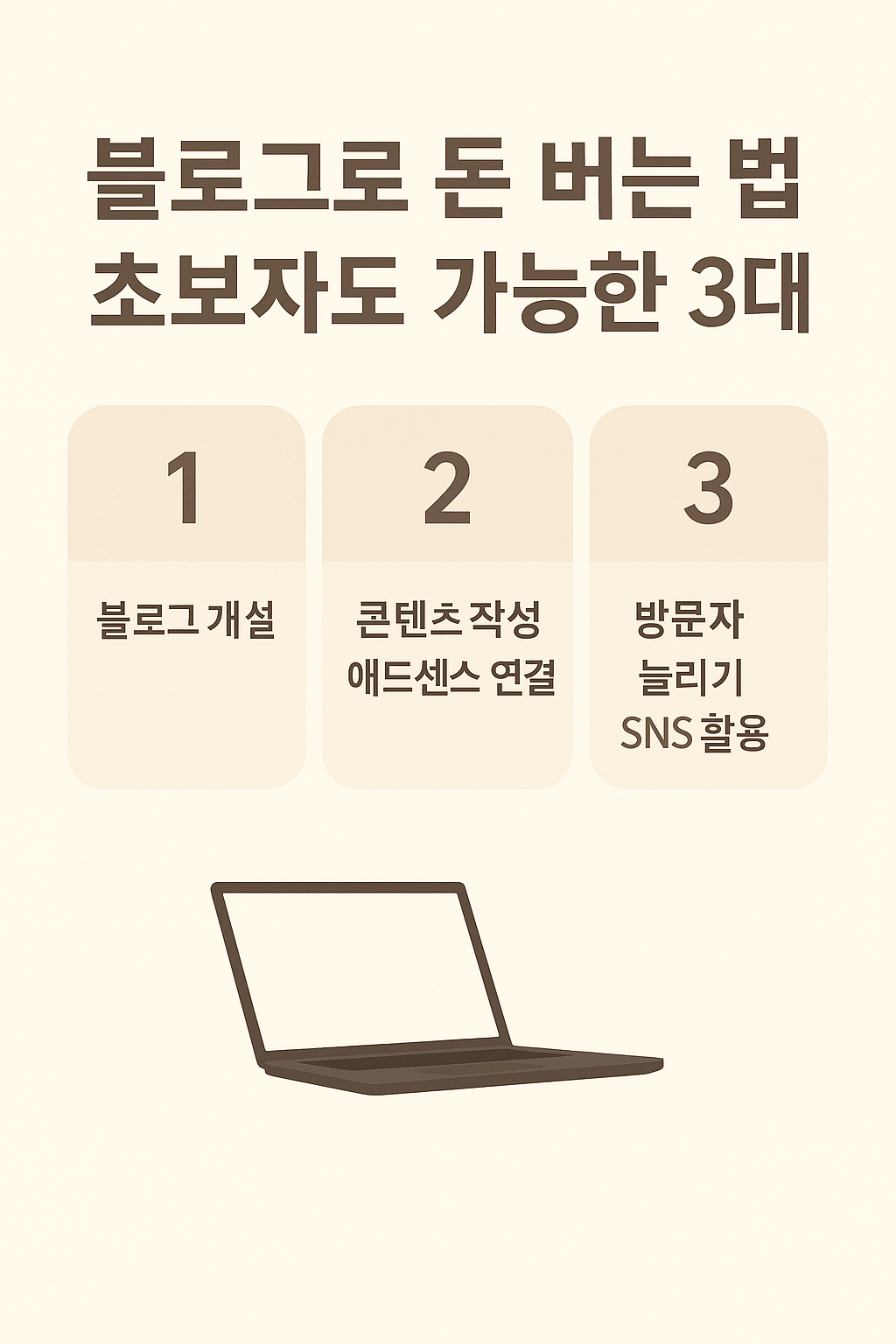 블로그로 돈 버는 법, 초보자도 가능한 3단계