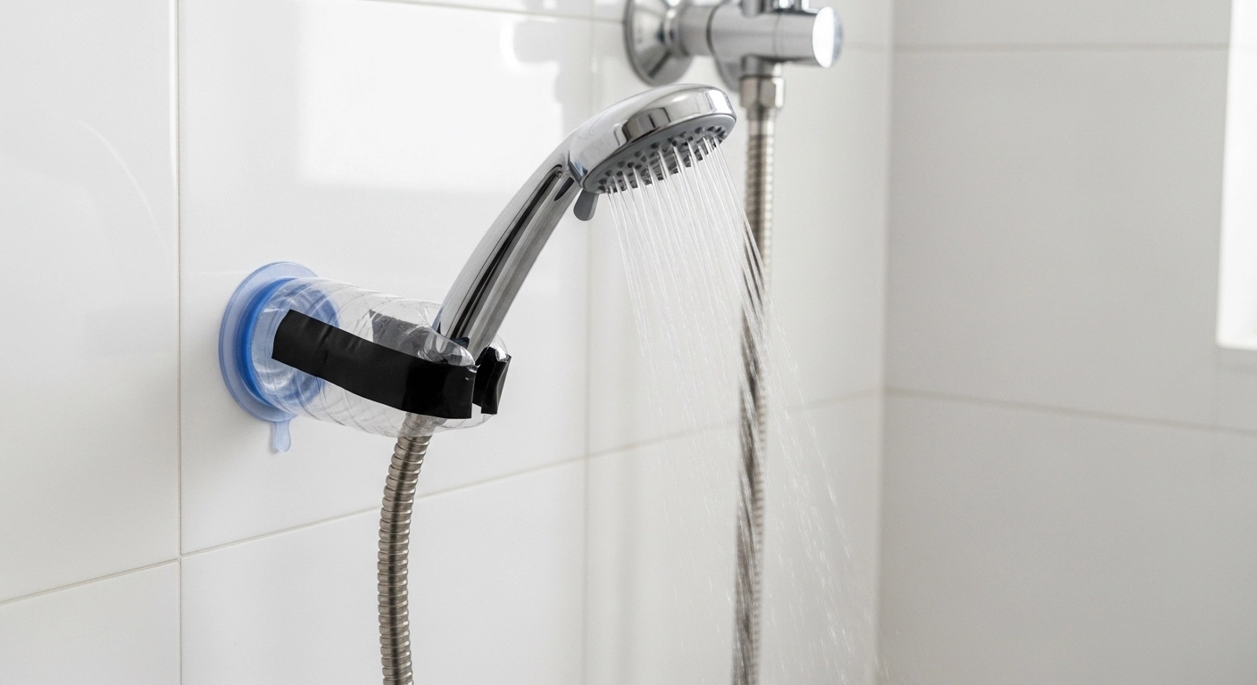 팔 떨어지는 줄 알았어요... 아이 씻길 때 필수! 0원으로 만드는 '높이 조절 샤워기 홀더' (육아반려동물 꿀템)