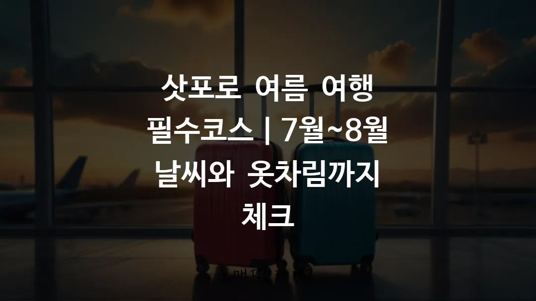 삿포로 여름 여행 필수코스|7월~8월 날씨와 옷차림까지 체크