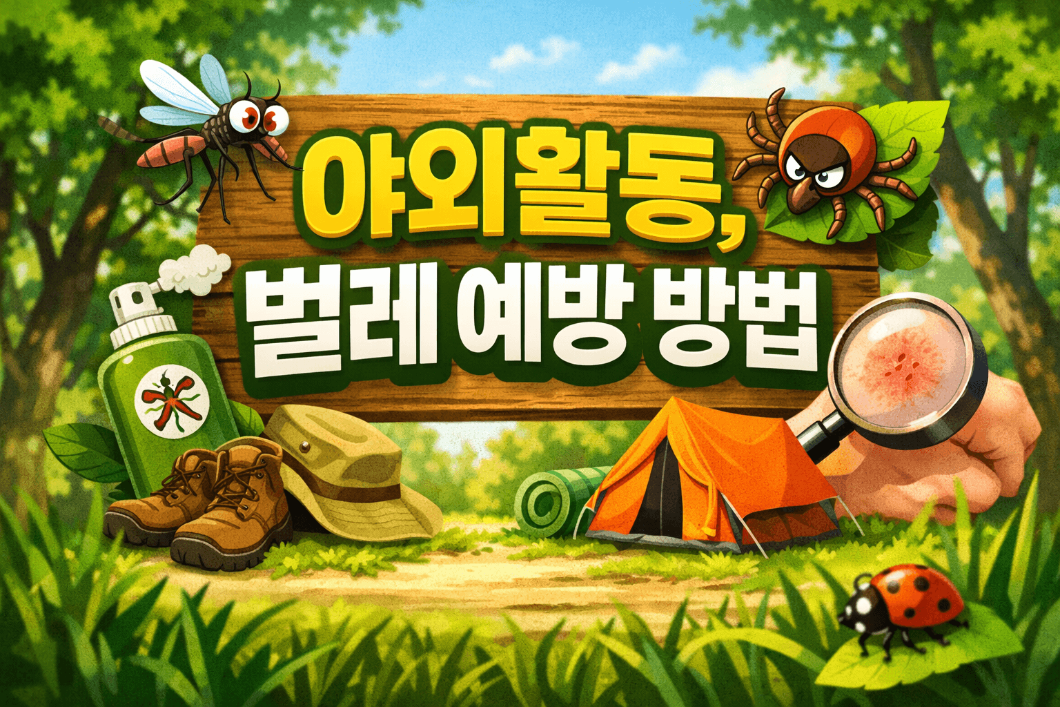 벌레 물림 NO! 야외활동 벌레 예방 방법과 필수 준비물 체크리스트