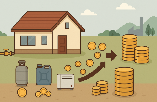 도시가스 미연결 지역의 난방 대체 에너지