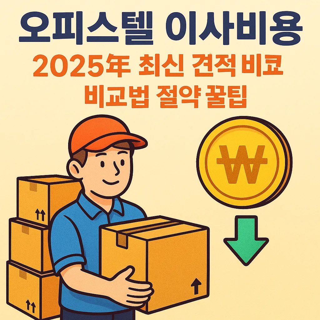 오피스텔 이사비용 2025년 최신 견적 비교법과 절약 꿀팁