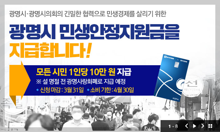 광명시 민생안정지원금 신청 가이드 방문, 대리