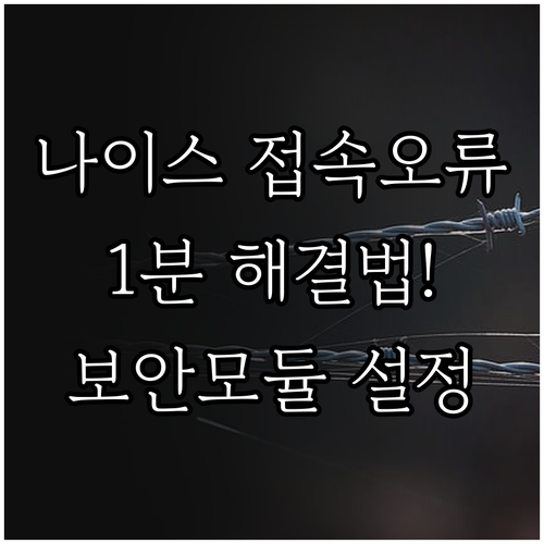 나이스 잘못된 접근입니다 메시지 해결..