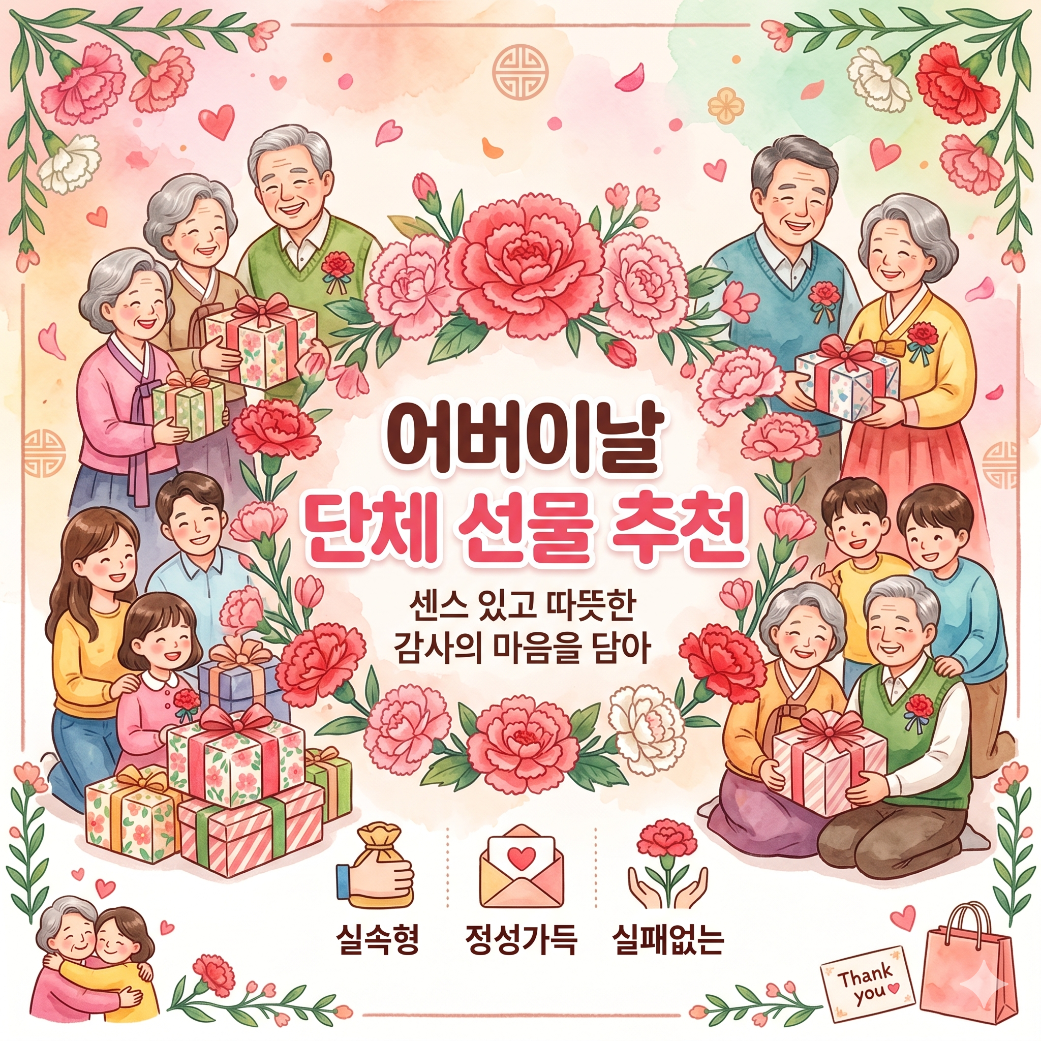 센스 있는 어버이날 단체 선물 추천 리스트 및 고르는 법