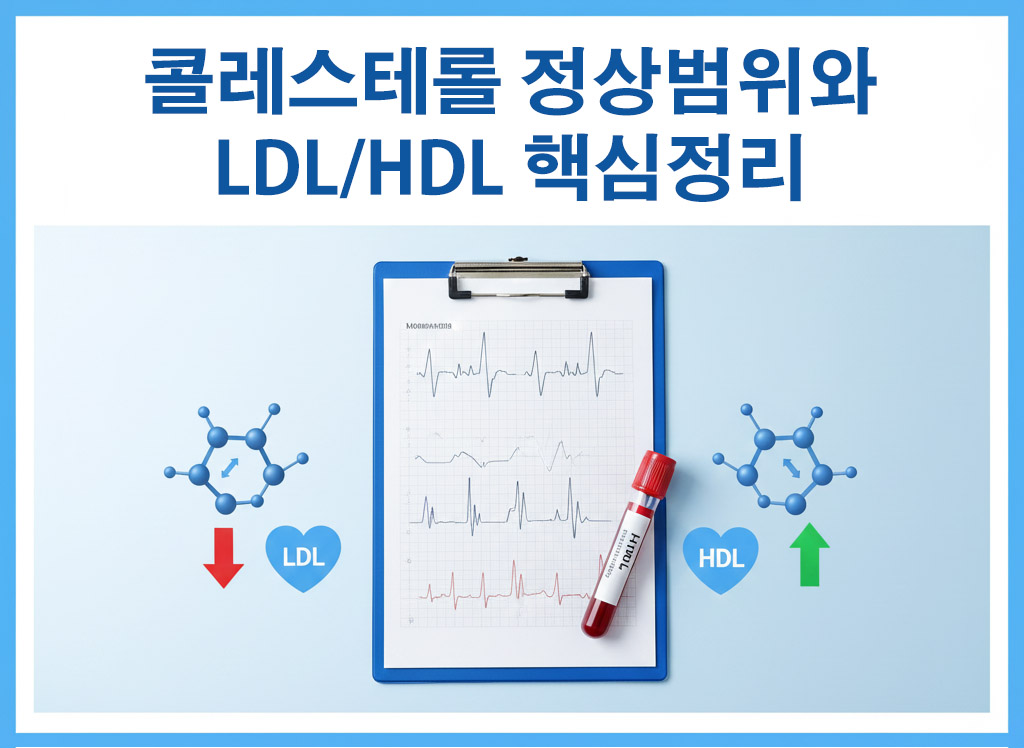 콜레스테롤 정상 범위와 LDL/HDL 핵심 정리
