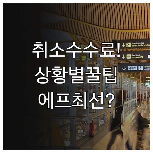 에어 프랑스 항공권 취소 수수료, 상..