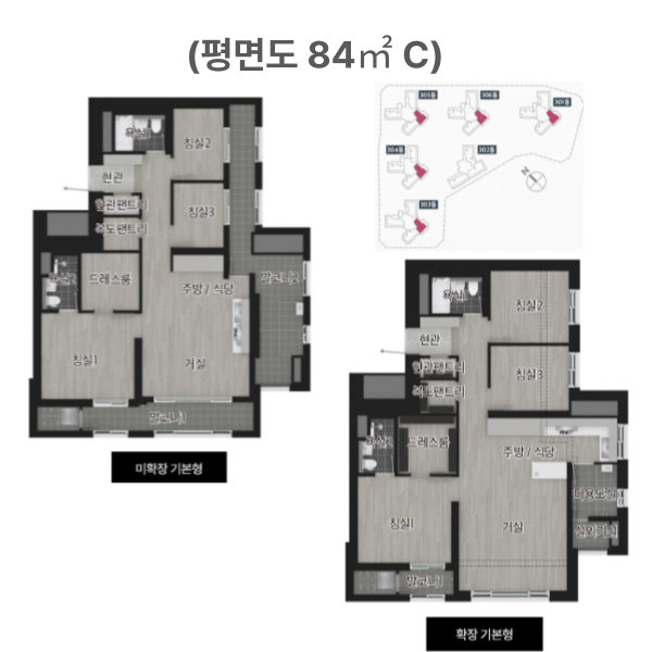 대전 하늘채 루시에르 평면도