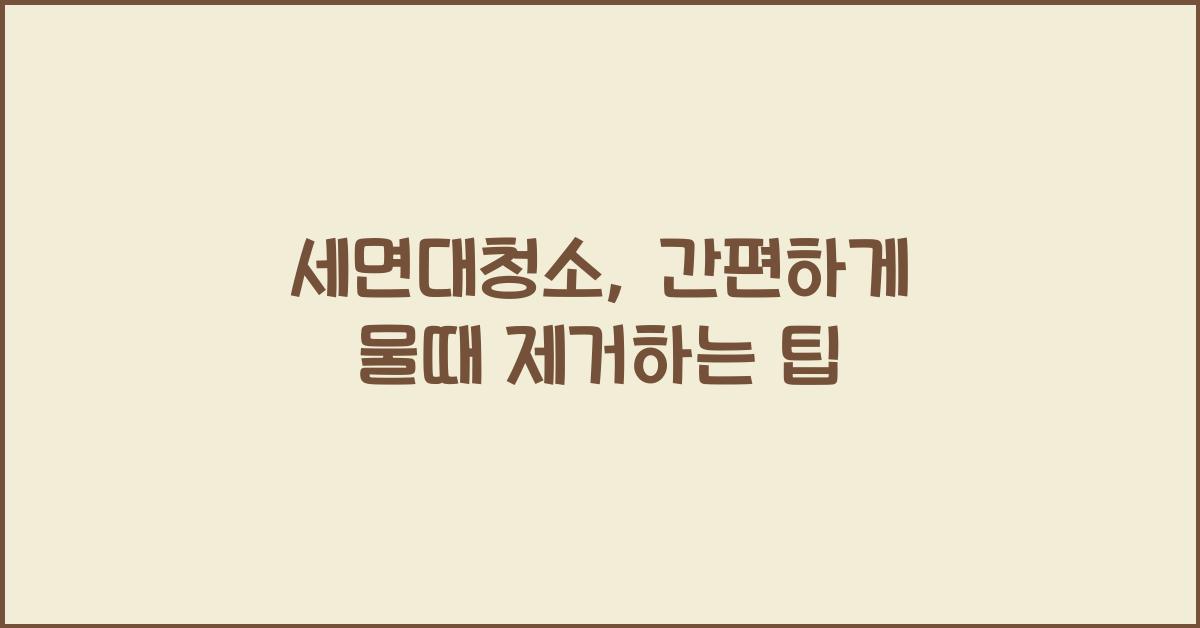 세면대청소