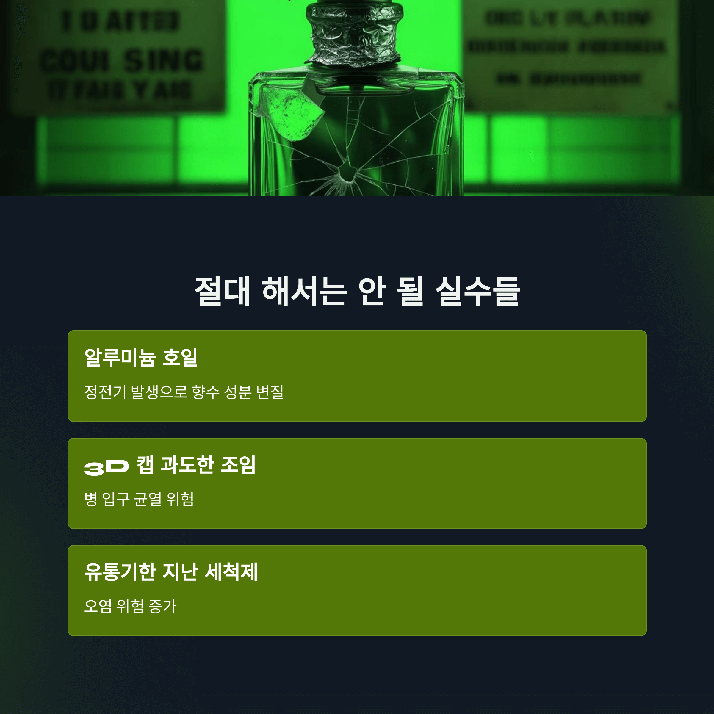 향수 뚜껑 분실 대처법 총정리