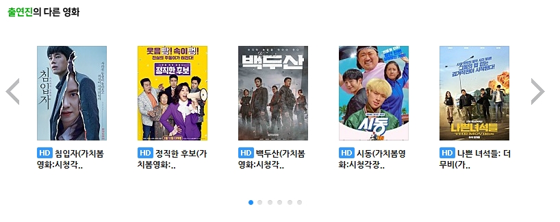 출연진의 다른 영화 추천 목록