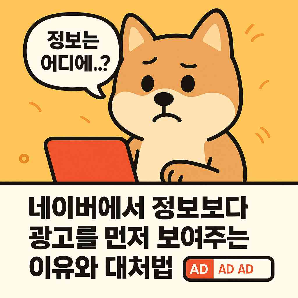 네이버에서 정보보다 광고를 먼저 보여주는 이유와 대처법