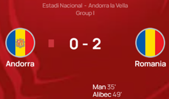 UEFA 유로 2024 예선 경기 결과 안도라 루마니아