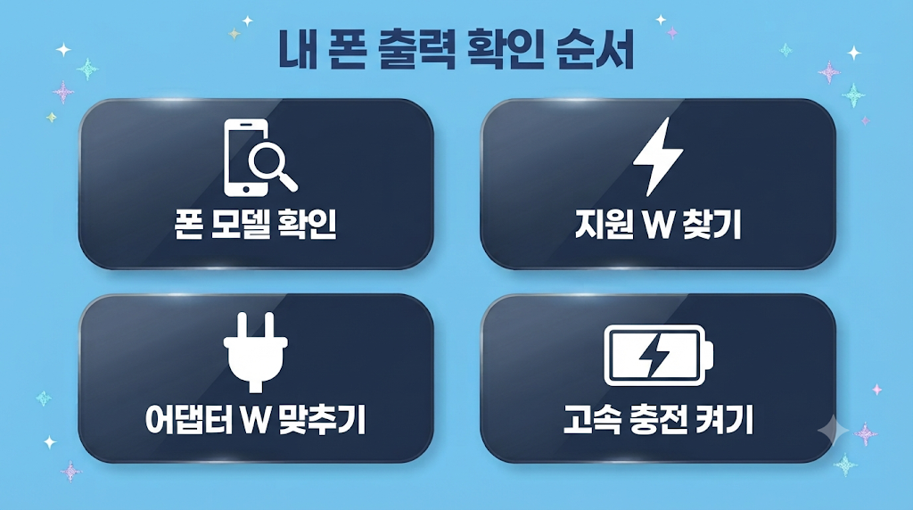 무선 충전 출력 확인 순서
