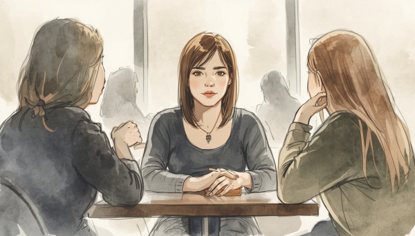 ISTJ는 신중한 사람이다. 겉으로는 차분하고 안정적으로 보이지만, 그 안에는 늘 상황을 점검하는 긴장이 있다에 관한 그림입니다