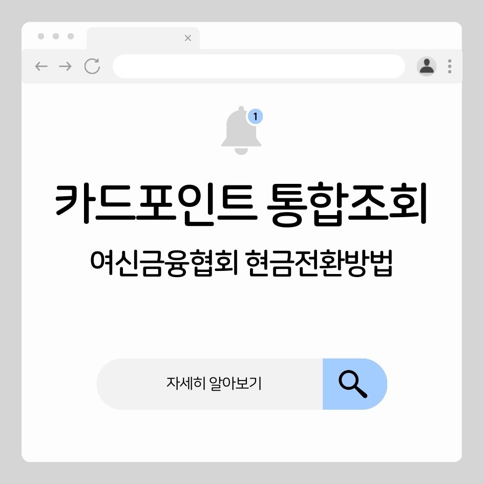 카드포인트 통합조회 서비스 안내