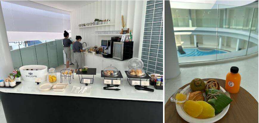 숙소에서 무료로 주는 조식 사진