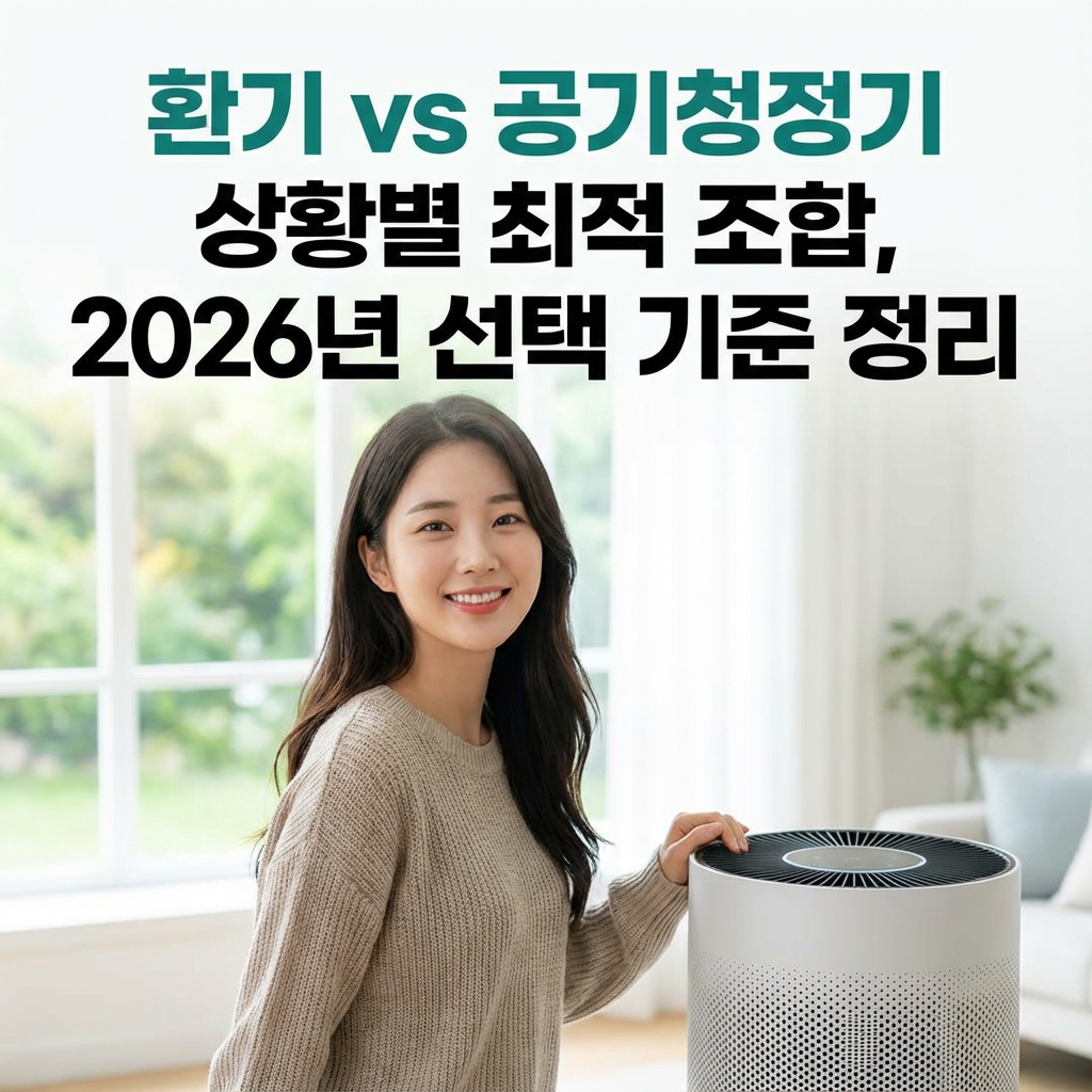 환기 vs 공기청정기 상황별 최적 조합 ｜ 2026년 선택 기준 정리