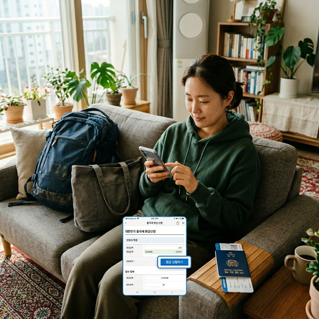 출국납부금 환급 온라인 신청 생활 장면