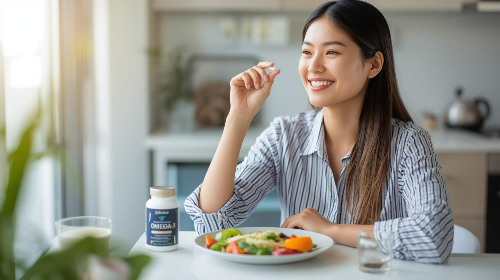 “위장 부담 완화” – 식사 후 영양제를 함께 섭취하는 모습