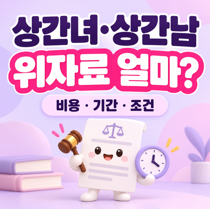상간녀&middot;상간남 위자료 얼마?｜상간소송 비용&middot;기간&middot;성립조건 총정리