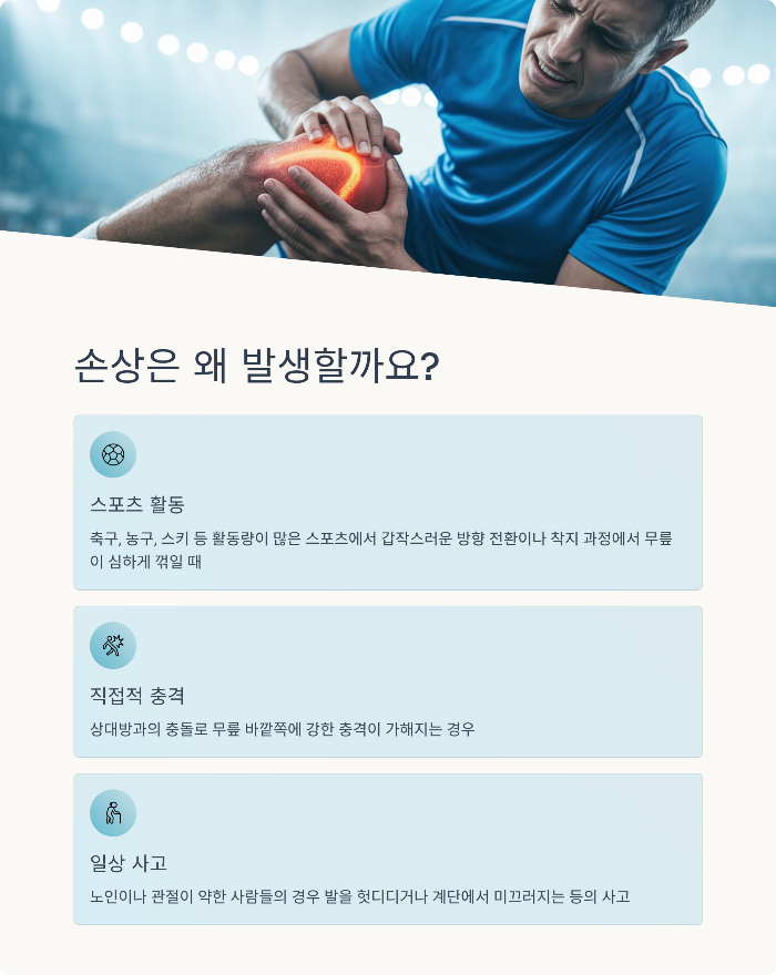 무릎 측부인대 손상: 원인부터 관리까지 완벽 가이드