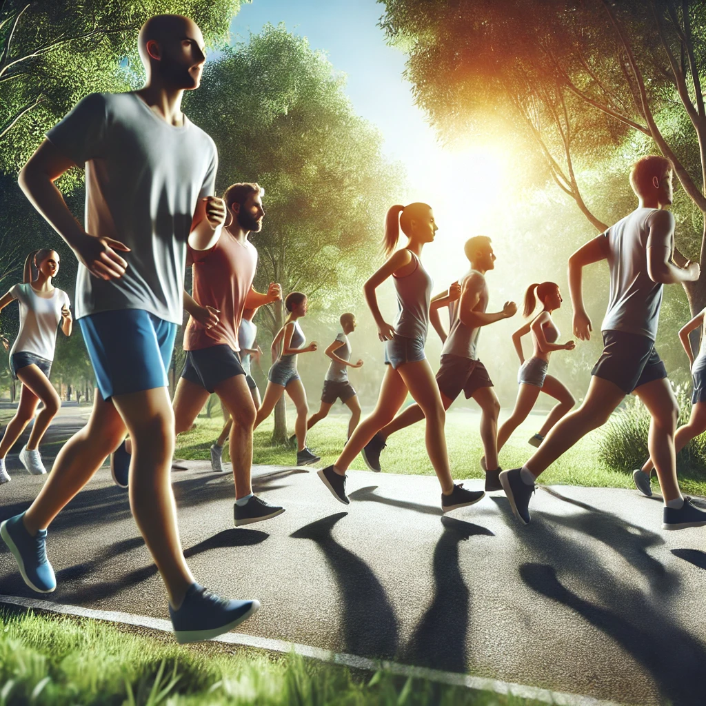 올바른 러닝 방벙-러닝을 하고 있는 사람의 모습 이미지