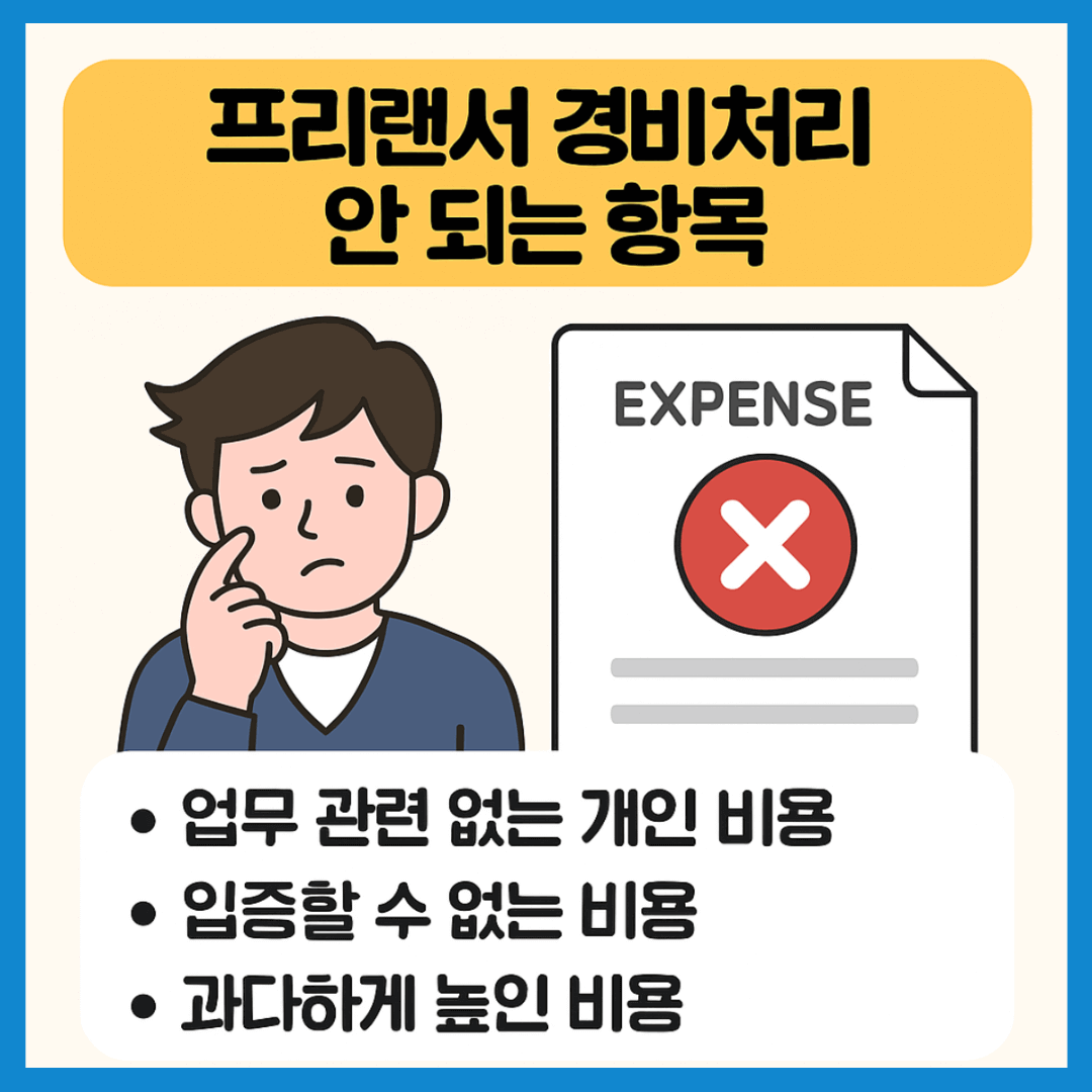 프리랜서 경비처리 안 되는 항목 – 종합소득세 신고 시 빠지기 쉬운 실수