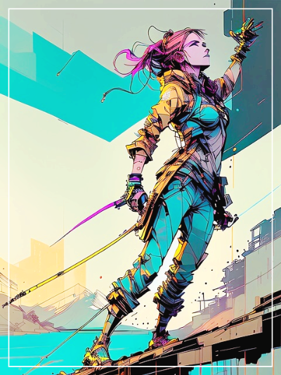 디지털 드로잉 도구로 그리는 추상화