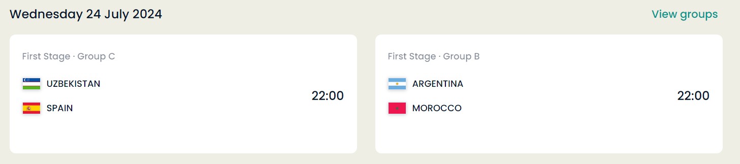 2024 파리올림픽 축구 경기 일정