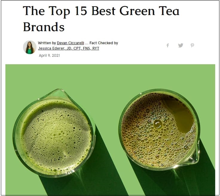 녹차 톱 브랜드 The Top 10 Best Green Tea Brands