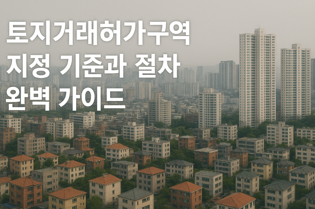 토지거래허가구역 지정 기준과 절차 완벽 가이드