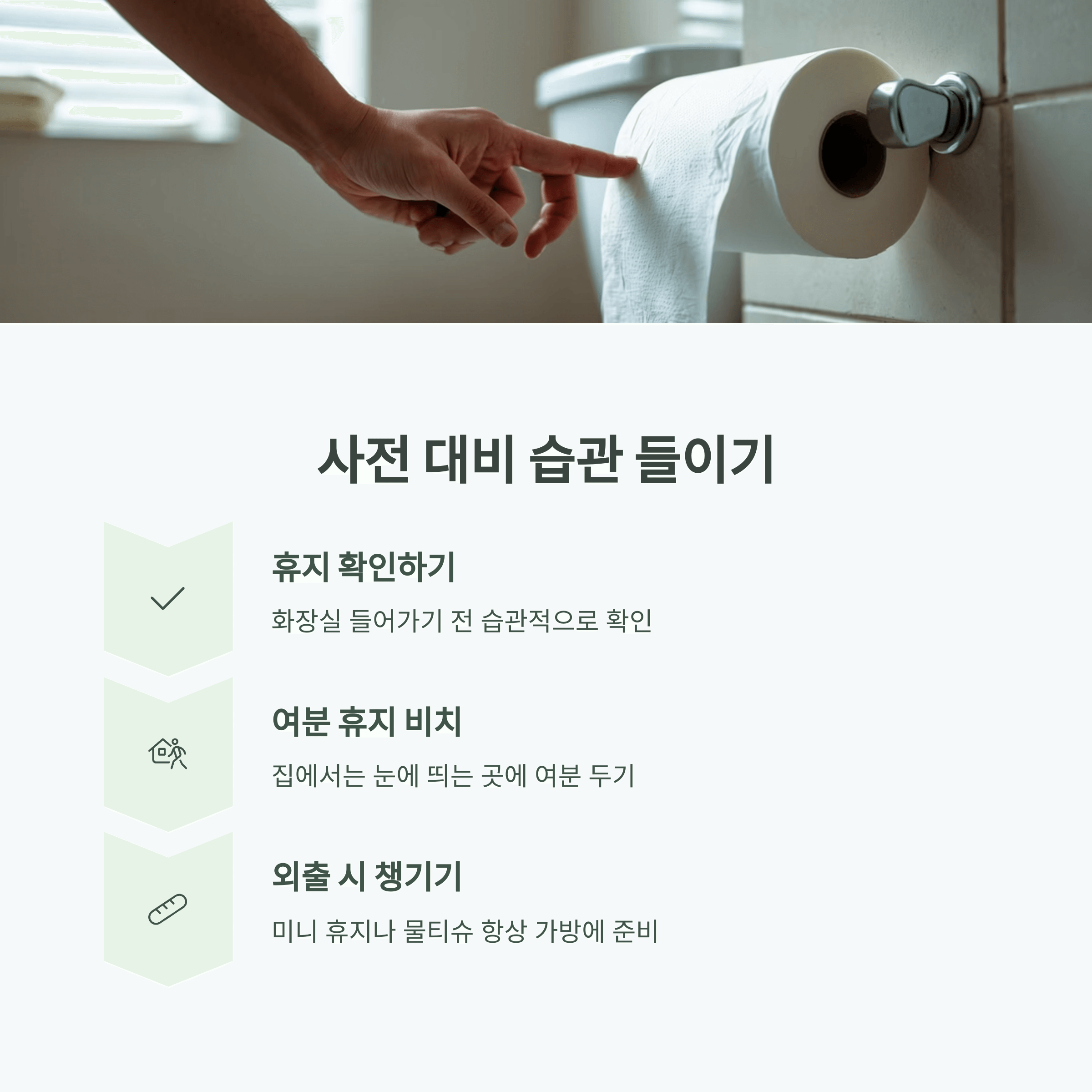 화장실 휴지 없을 때 대처방법