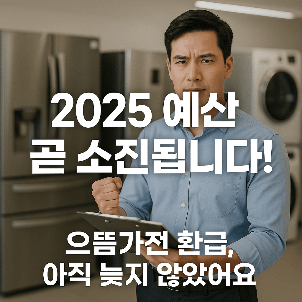 2025 으뜸가전 예산 소진 현황 및 환급 가능 여부 총정리