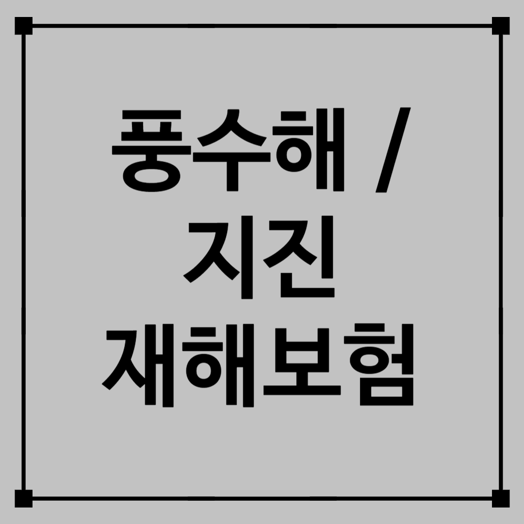 풍수해지진재해보험